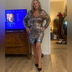 Monif C. Sequined dress